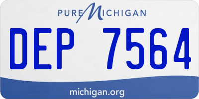 MI license plate DEP7564