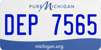 MI license plate DEP7565