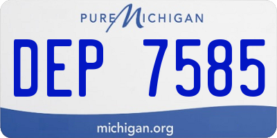 MI license plate DEP7585