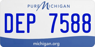 MI license plate DEP7588