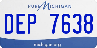 MI license plate DEP7638