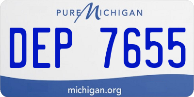 MI license plate DEP7655