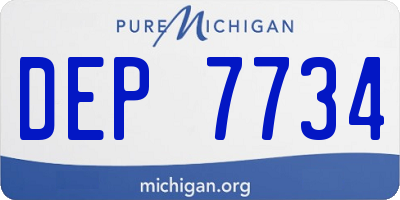 MI license plate DEP7734