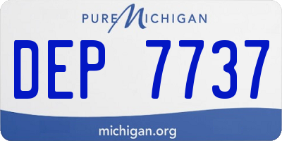 MI license plate DEP7737