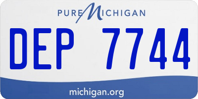 MI license plate DEP7744