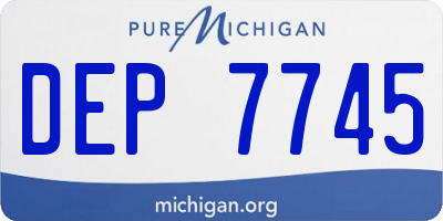 MI license plate DEP7745