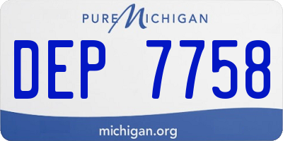 MI license plate DEP7758