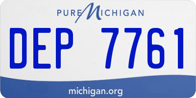 MI license plate DEP7761