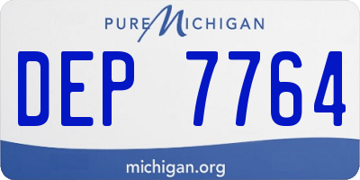 MI license plate DEP7764