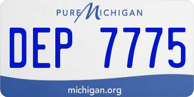 MI license plate DEP7775
