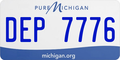 MI license plate DEP7776