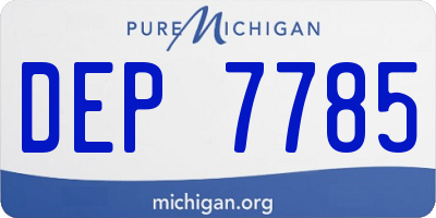 MI license plate DEP7785