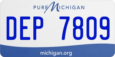 MI license plate DEP7809