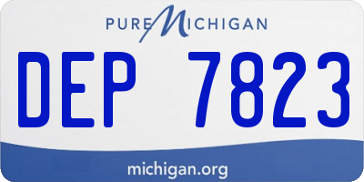 MI license plate DEP7823
