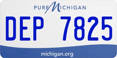 MI license plate DEP7825