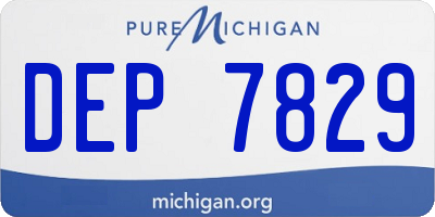 MI license plate DEP7829