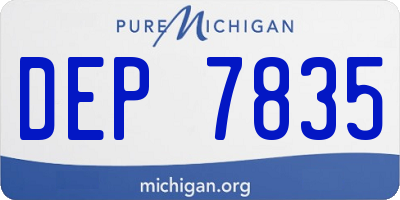 MI license plate DEP7835