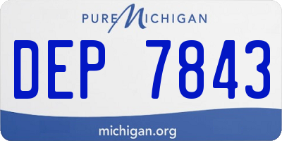 MI license plate DEP7843