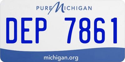 MI license plate DEP7861