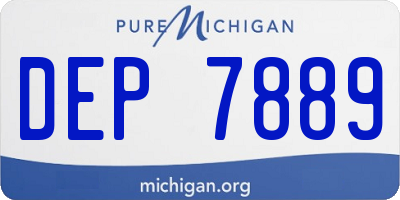 MI license plate DEP7889