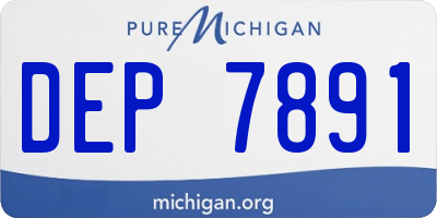 MI license plate DEP7891