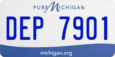 MI license plate DEP7901
