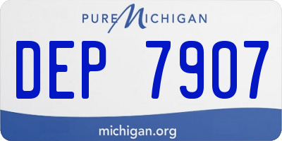 MI license plate DEP7907