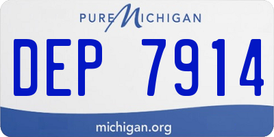 MI license plate DEP7914