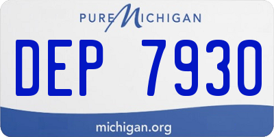 MI license plate DEP7930