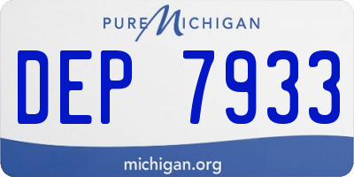 MI license plate DEP7933