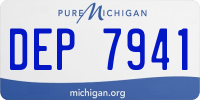 MI license plate DEP7941