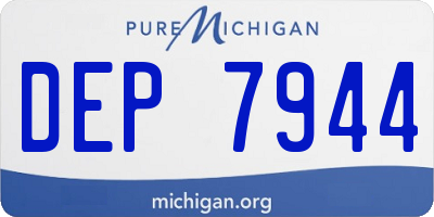 MI license plate DEP7944