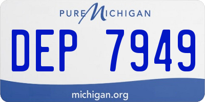 MI license plate DEP7949