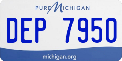 MI license plate DEP7950