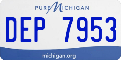 MI license plate DEP7953
