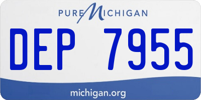 MI license plate DEP7955