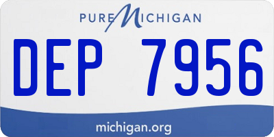 MI license plate DEP7956