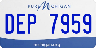 MI license plate DEP7959