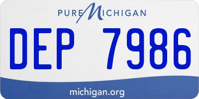 MI license plate DEP7986