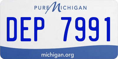 MI license plate DEP7991