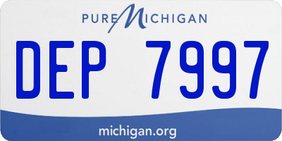 MI license plate DEP7997