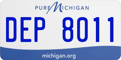 MI license plate DEP8011