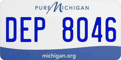 MI license plate DEP8046