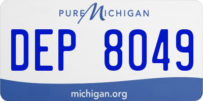 MI license plate DEP8049