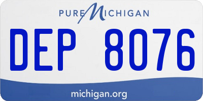 MI license plate DEP8076