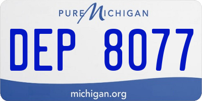 MI license plate DEP8077