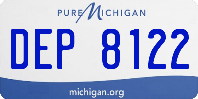 MI license plate DEP8122