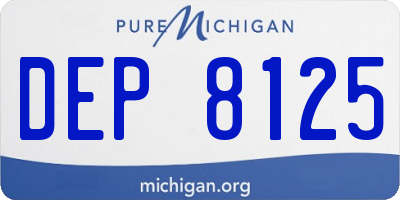MI license plate DEP8125