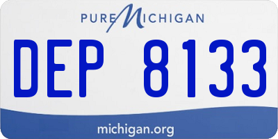 MI license plate DEP8133