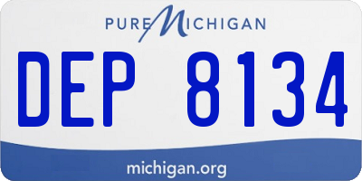 MI license plate DEP8134